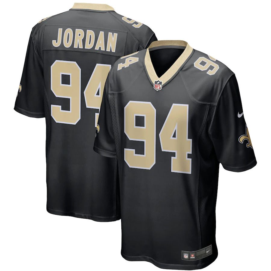 Men New Orleans Saints #94 Cameron Jordan Nike Black Game Player NFL Jersey